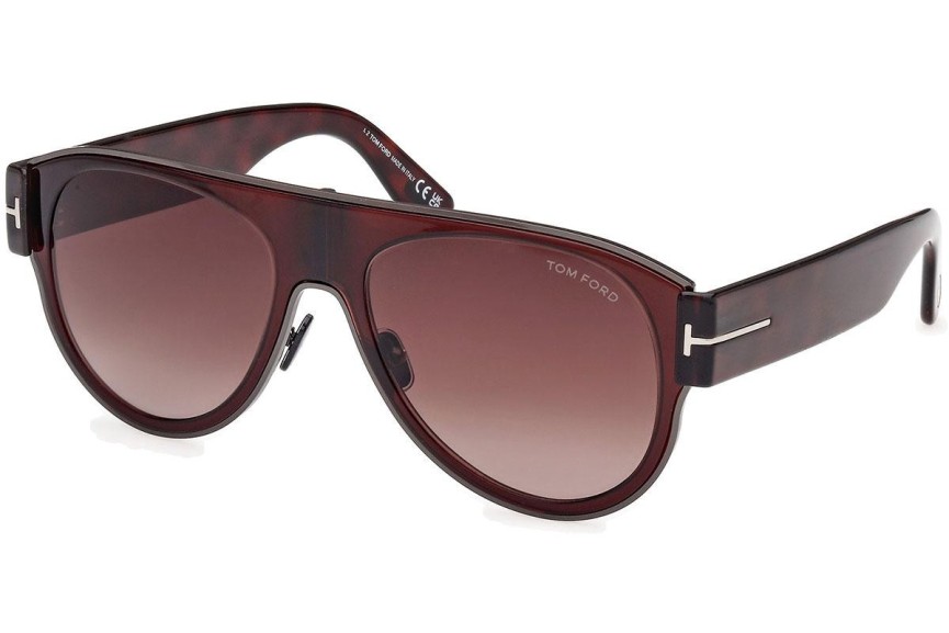 Okulary przeciwsłoneczne Tom Ford Lyle-02 FT1074 48T Pilotki (Aviator) Brązowe