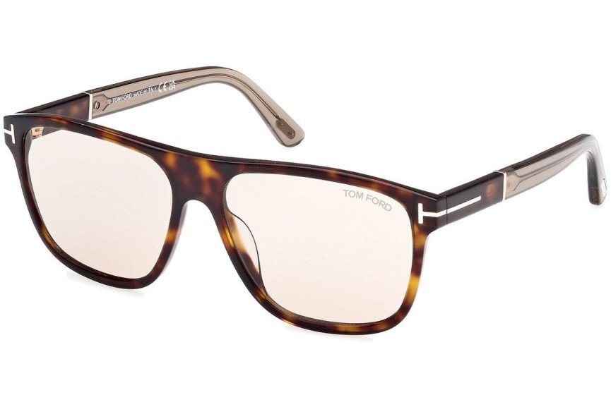 Okulary przeciwsłoneczne Tom Ford Frances FT1081 52E Kwadratowe Havana