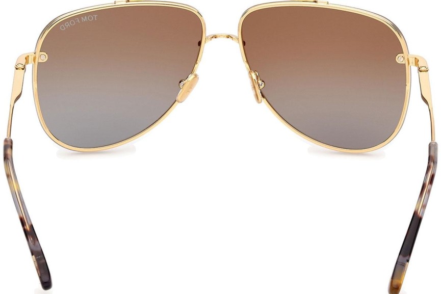 Okulary przeciwsłoneczne Tom Ford Leon FT1071 30F Pilotki (Aviator) Złote