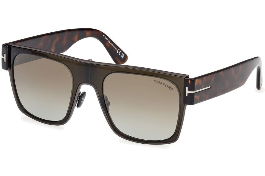 Okulary przeciwsłoneczne Tom Ford Edwin FT1073 51G Kwadratowe Brązowe