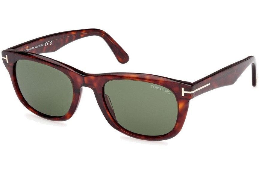 Okulary przeciwsłoneczne Tom Ford Kendel FT1076 54N Kwadratowe Havana