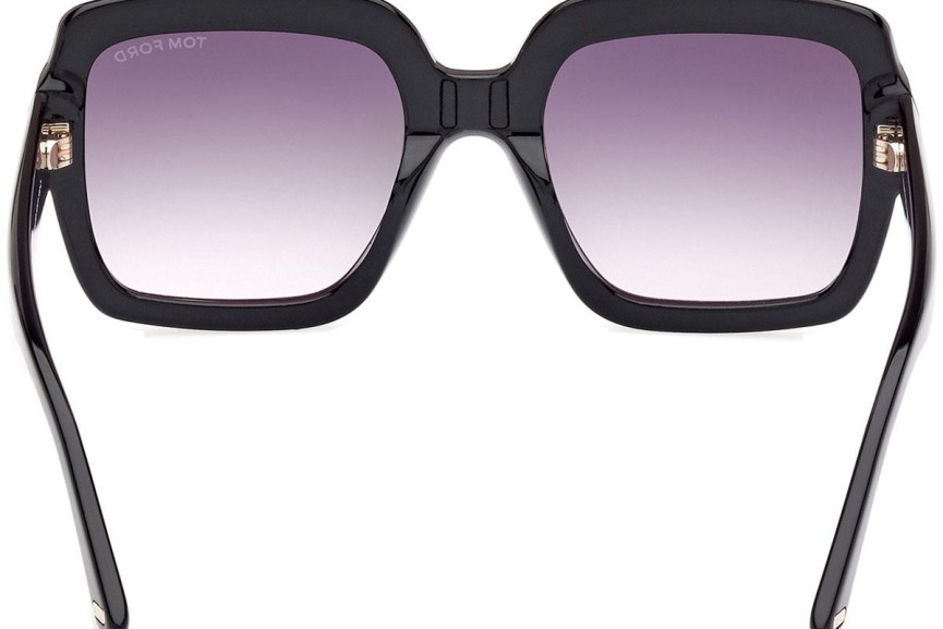 Okulary przeciwsłoneczne Tom Ford Kaya FT1082 01B Kwadratowe Czarne