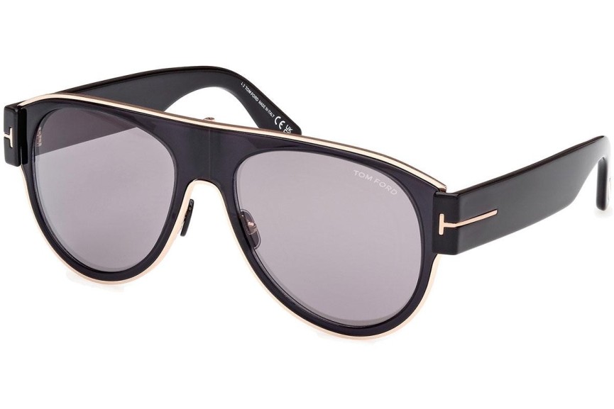 Okulary przeciwsłoneczne Tom Ford Lyle-02 FT1074 01C Pilotki (Aviator) Czarne