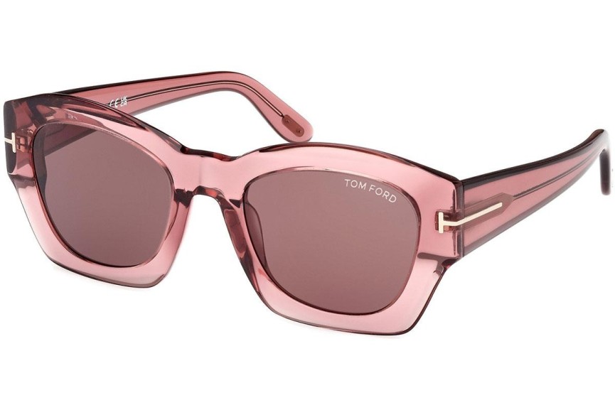 Okulary przeciwsłoneczne Tom Ford Guilliana FT1083 72E Kwadratowe Różowe