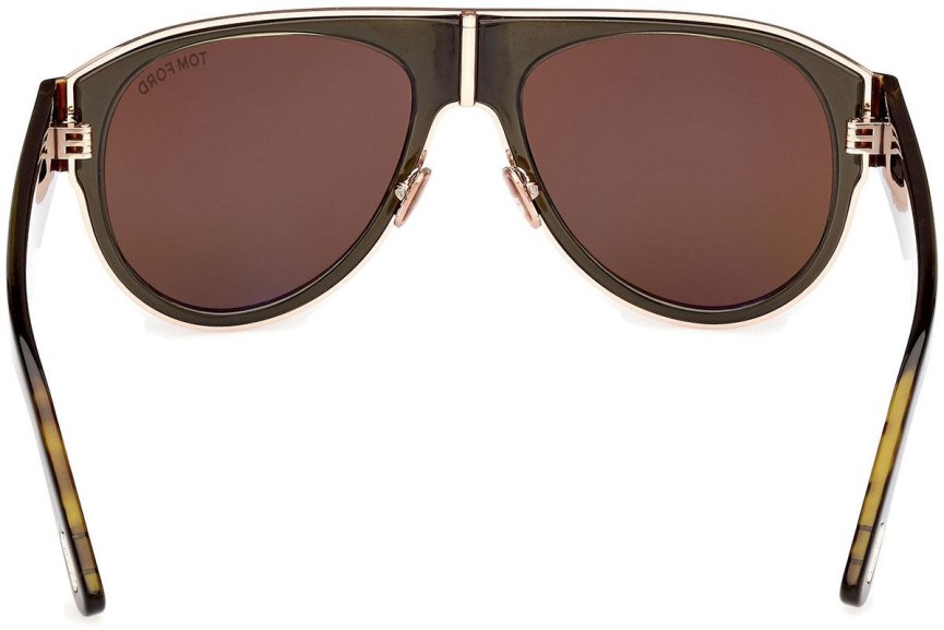 Okulary przeciwsłoneczne Tom Ford Lyle-02 FT1074 51J Pilotki (Aviator) Brązowe