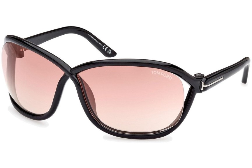 Okulary przeciwsłoneczne Tom Ford Fernanda FT1069 01Z Nieregularny Czarne