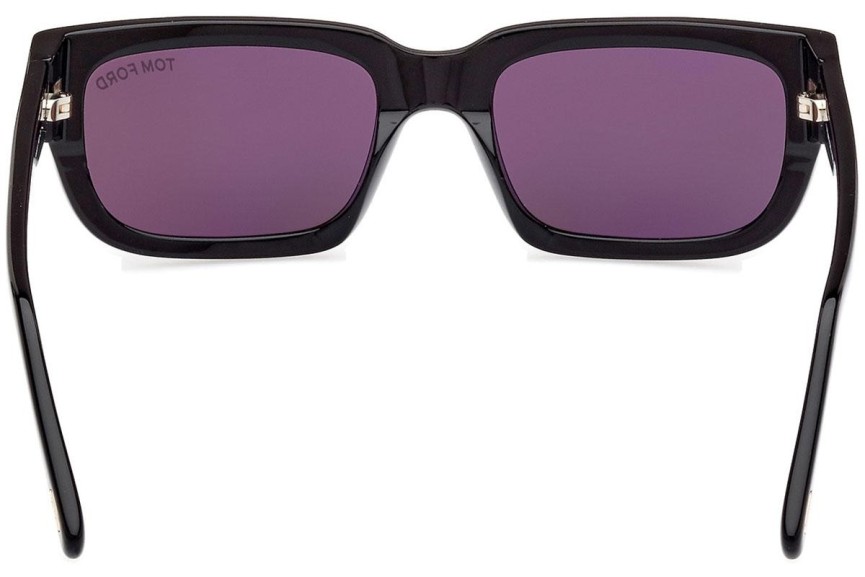 Okulary przeciwsłoneczne Tom Ford Ezra FT1075 01A Prostokątne Czarne