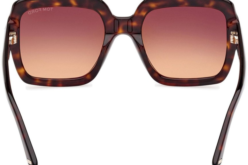 Okulary przeciwsłoneczne Tom Ford Kaya FT1082 52F Kwadratowe Havana