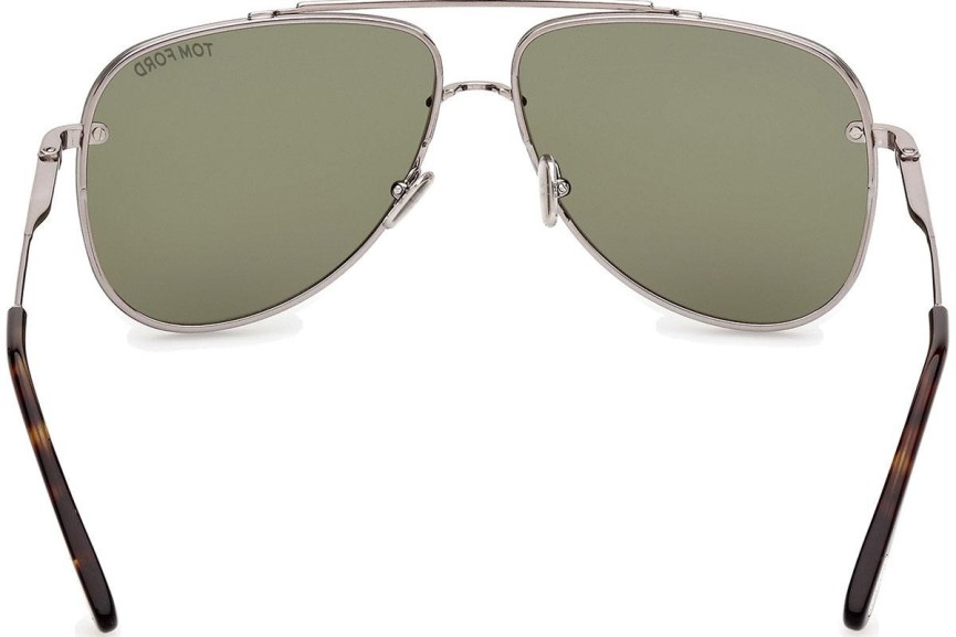 Okulary przeciwsłoneczne Tom Ford Leon FT1071 14N Pilotki (Aviator) Srebrne