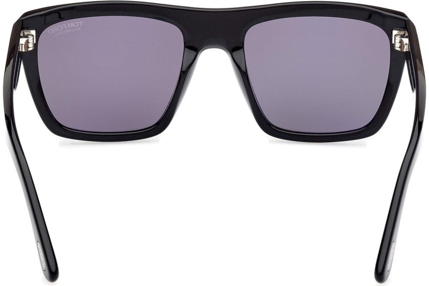 Okulary przeciwsłoneczne Tom Ford Alberto FT1077-N 01D Polarized Kwadratowe Czarne