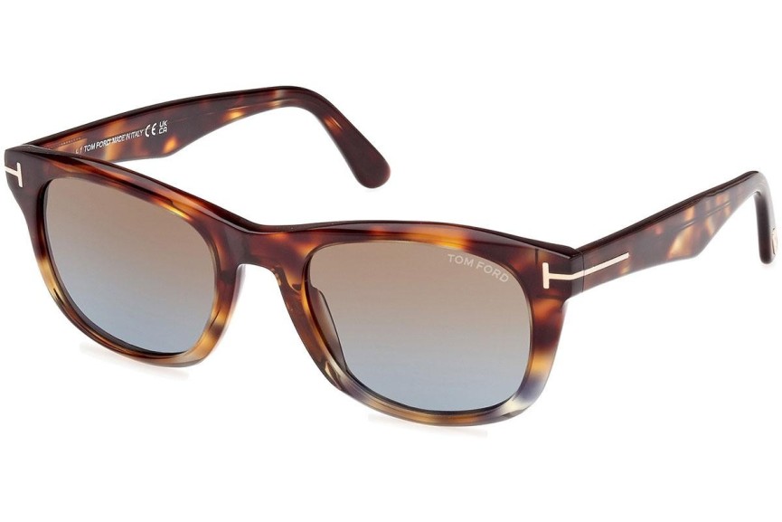 Okulary przeciwsłoneczne Tom Ford Kendel FT1076 56B Kwadratowe Havana