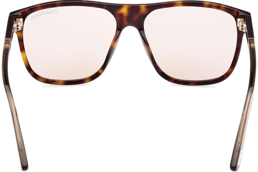 Okulary przeciwsłoneczne Tom Ford Frances FT1081 52E Kwadratowe Havana