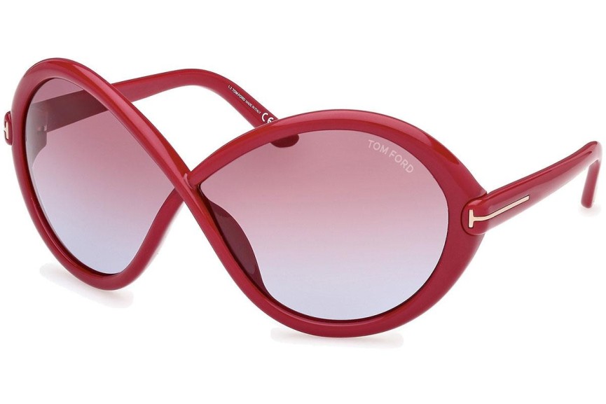 Okulary przeciwsłoneczne Tom Ford Jada FT1070 75Y Nieregularny Czerwone