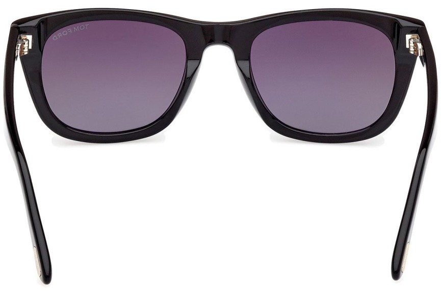 Okulary przeciwsłoneczne Tom Ford Kendel FT1076 01B Kwadratowe Czarne