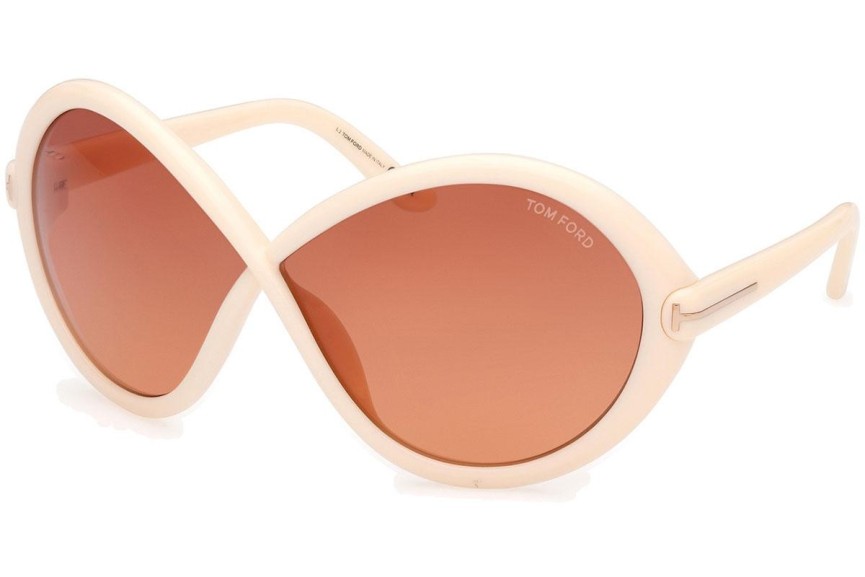 Okulary przeciwsłoneczne Tom Ford Jada FT1070 25T Nieregularny Beżowe