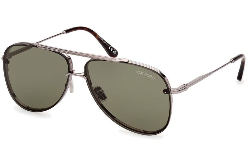 Okulary przeciwsłoneczne Tom Ford Leon FT1071 14N Pilotki (Aviator) Srebrne