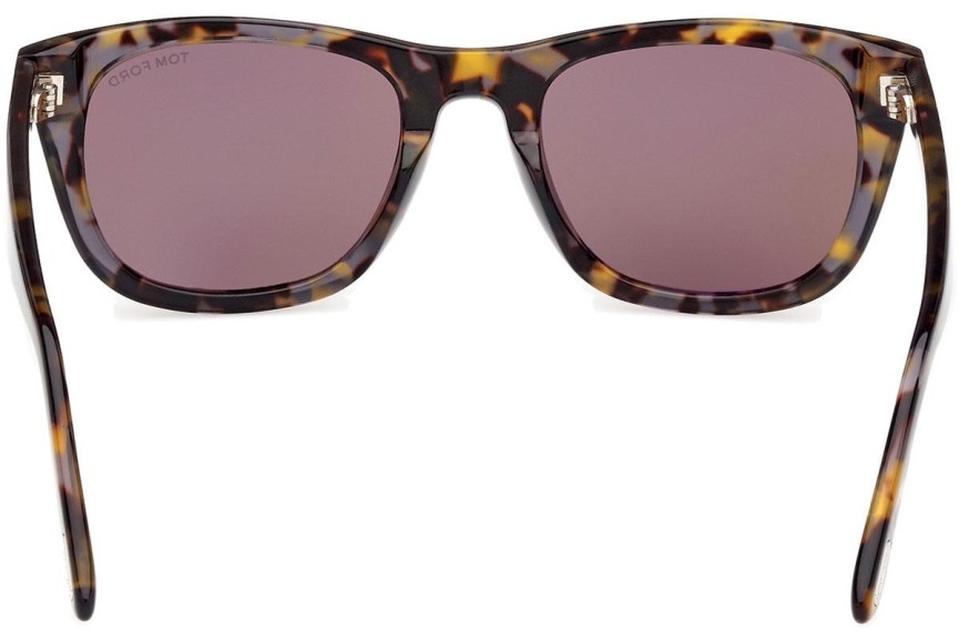 Okulary przeciwsłoneczne Tom Ford Kendel FT1076 55L Kwadratowe Havana