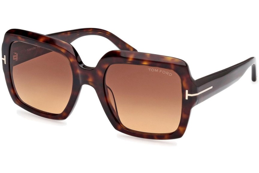 Okulary przeciwsłoneczne Tom Ford Kaya FT1082 52F Kwadratowe Havana