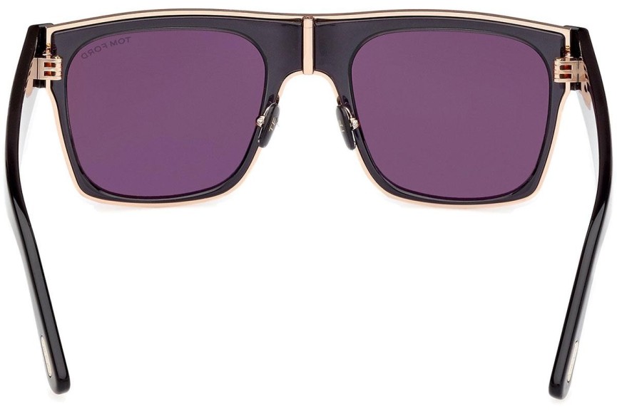 Okulary przeciwsłoneczne Tom Ford Edwin FT1073 01A Kwadratowe Czarne