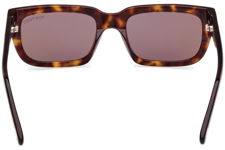 Okulary przeciwsłoneczne Tom Ford Ezra FT1075 52L Prostokątne Havana