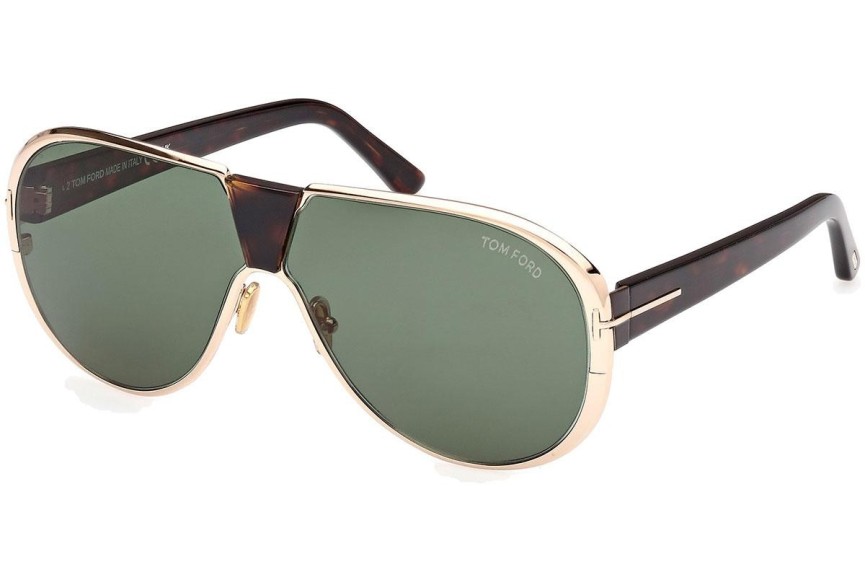 Okulary przeciwsłoneczne Tom Ford Vincenzo FT1072 28N Pilotki (Aviator) Złote