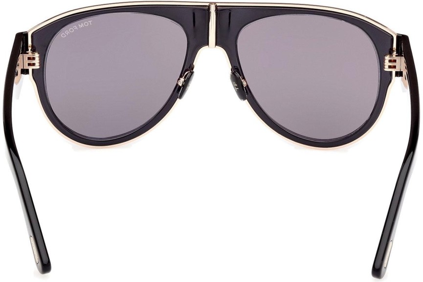 Okulary przeciwsłoneczne Tom Ford Lyle-02 FT1074 01C Pilotki (Aviator) Czarne