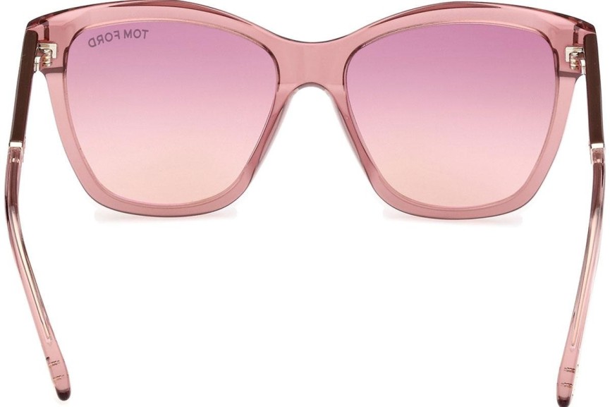 Okulary przeciwsłoneczne Tom Ford Lucia FT1087 72Z Kwadratowe Różowe