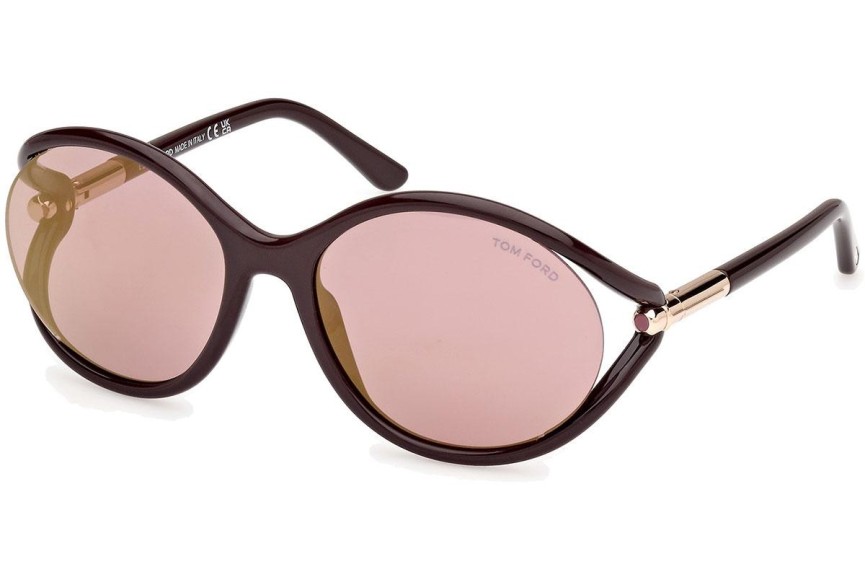 Okulary przeciwsłoneczne Tom Ford Melody FT1090 48Z Okrągłe Brązowe