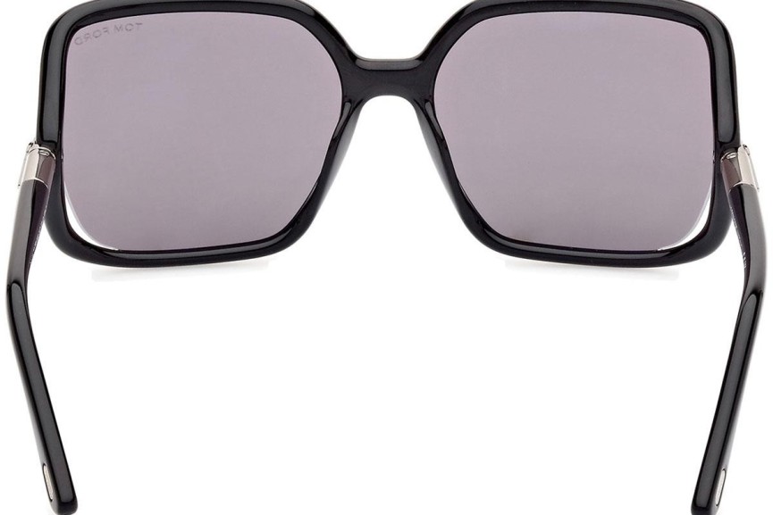 Okulary przeciwsłoneczne Tom Ford Solange-02 FT1089 01C Kwadratowe Czarne