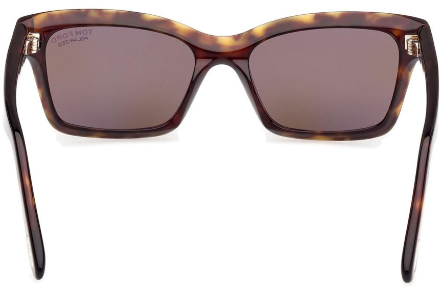 Okulary przeciwsłoneczne Tom Ford Mikel FT1085 52H Polarized Kwadratowe Havana