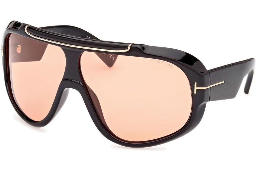 Okulary przeciwsłoneczne Tom Ford Rellen FT1093 01E Kwadratowe Czarne