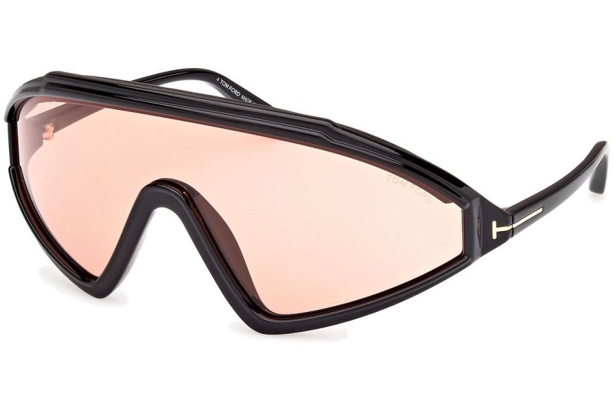 Okulary przeciwsłoneczne Tom Ford Lorna FT1121 01E Pojedyncze | Shield Czarne