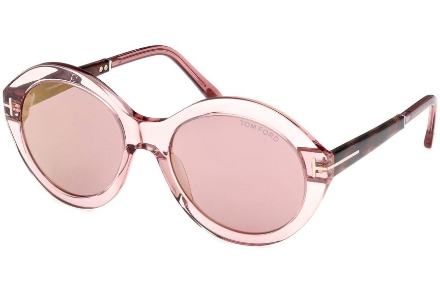 Okulary przeciwsłoneczne Tom Ford Seraphina FT1088 72Z Okrągłe Różowe