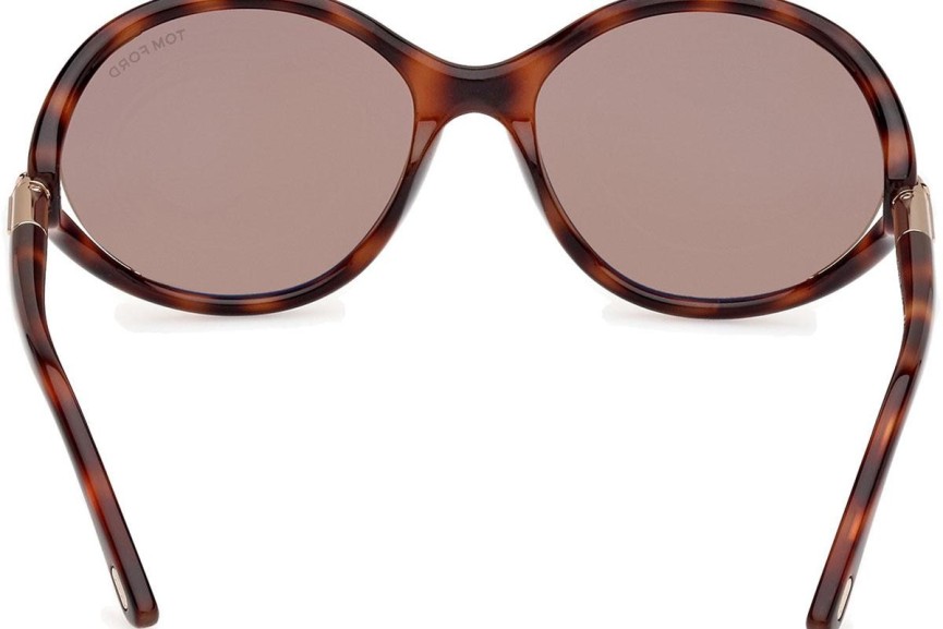 Okulary przeciwsłoneczne Tom Ford Melody FT1090 53E Okrągłe Havana