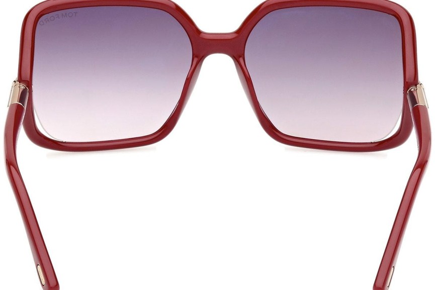 Okulary przeciwsłoneczne Tom Ford Solange-02 FT1089 75B Kwadratowe Czerwone