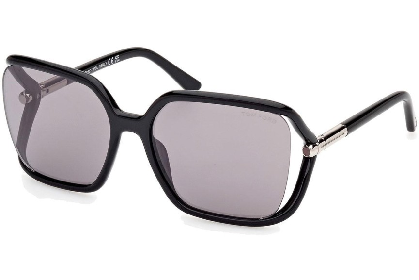 Okulary przeciwsłoneczne Tom Ford Solange-02 FT1089 01C Kwadratowe Czarne