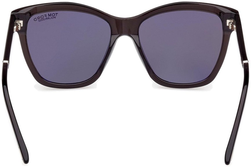 Okulary przeciwsłoneczne Tom Ford Lucia FT1087 05D Polarized Kwadratowe Czarne