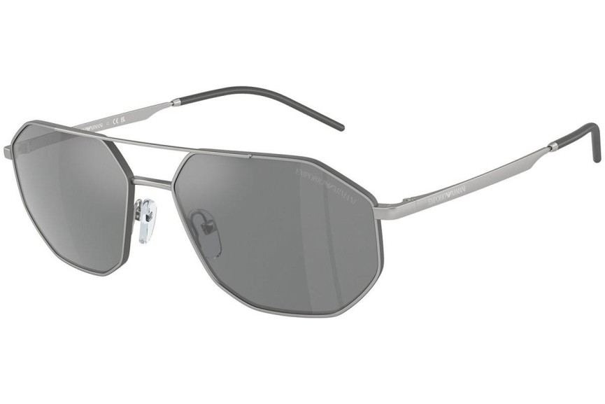 Okulary przeciwsłoneczne Emporio Armani EA2147 30456G Nieregularny Srebrne