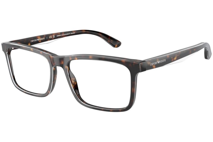 Okulary korekcyjne Emporio Armani EA3227 6052 Prostokątne Havana