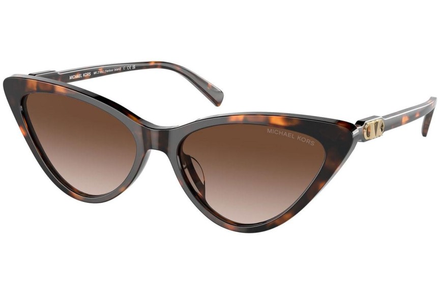 Okulary przeciwsłoneczne Michael Kors Harbour Island MK2195U 300613 Kocie oczy Brązowe