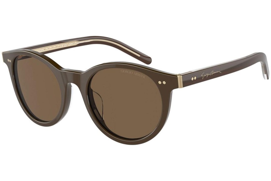 Okulary przeciwsłoneczne Giorgio Armani AR8199U 604073 Okrągłe Brązowe