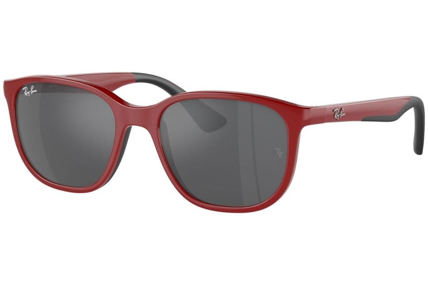 Okulary przeciwsłoneczne Ray-Ban Junior RJ9078S 71506G Kwadratowe Czerwone