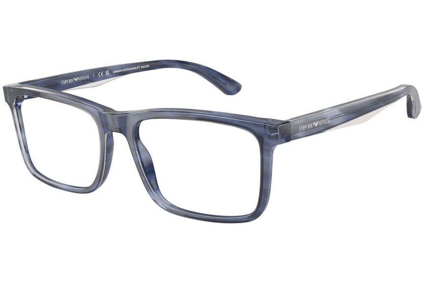 Okulary korekcyjne Emporio Armani EA3227 6054 Prostokątne Niebieskie