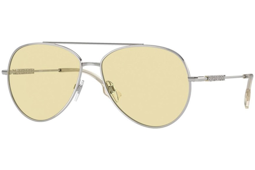 Okulary przeciwsłoneczne Burberry BE3147 1005M4 Pilotki (Aviator) Srebrne