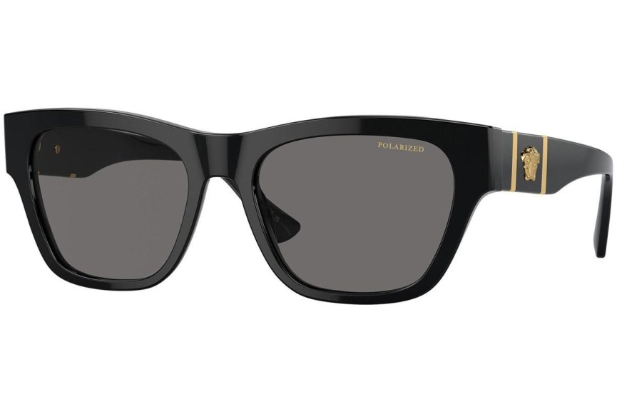 Okulary przeciwsłoneczne Versace VE4457 GB1/81 Polarized Kwadratowe Czarne