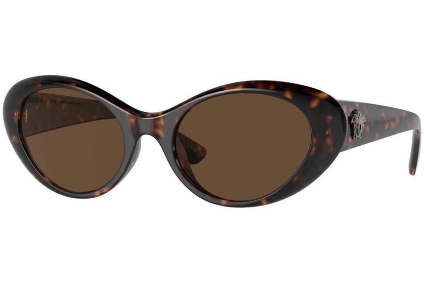 Okulary przeciwsłoneczne Versace VE4455U 108/73 Owalne Havana