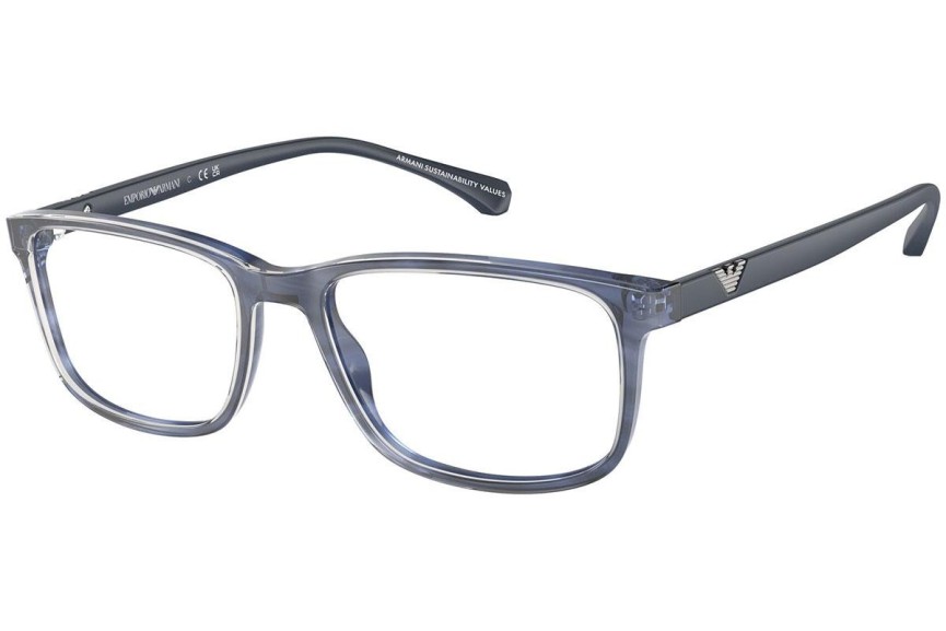 Okulary korekcyjne Emporio Armani EA3098 6054 Kwadratowe Niebieskie