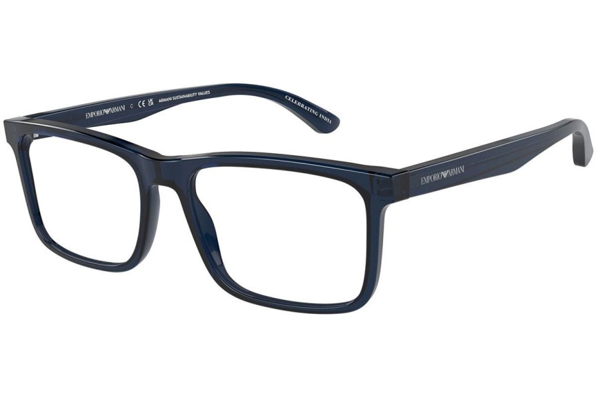 Okulary korekcyjne Emporio Armani EA3227 6047 Prostokątne Niebieskie