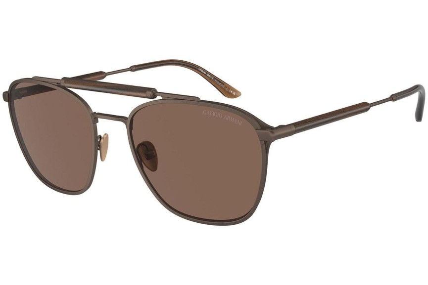 Okulary przeciwsłoneczne Giorgio Armani AR6149 300673 Pilotki (Aviator) Brązowe