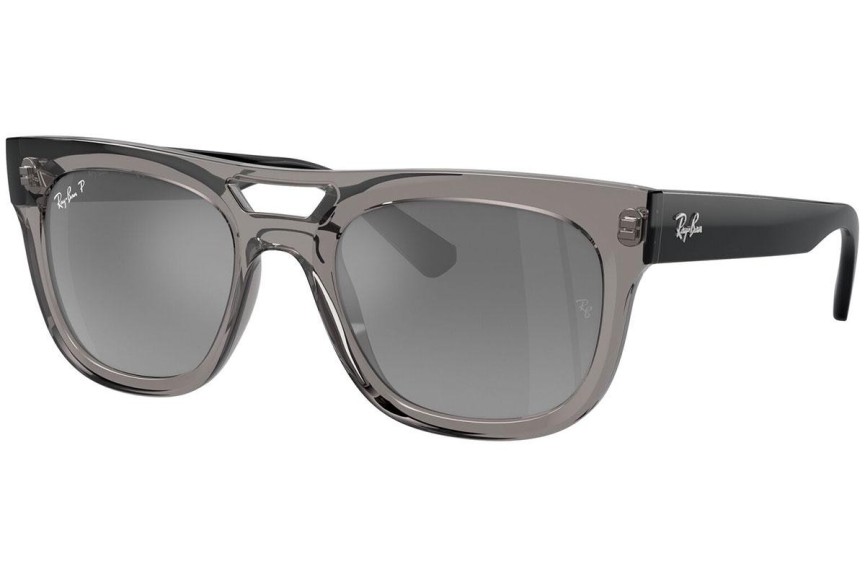 Okulary przeciwsłoneczne Ray-Ban RB4426 672582 Polarized Kwadratowe Szare